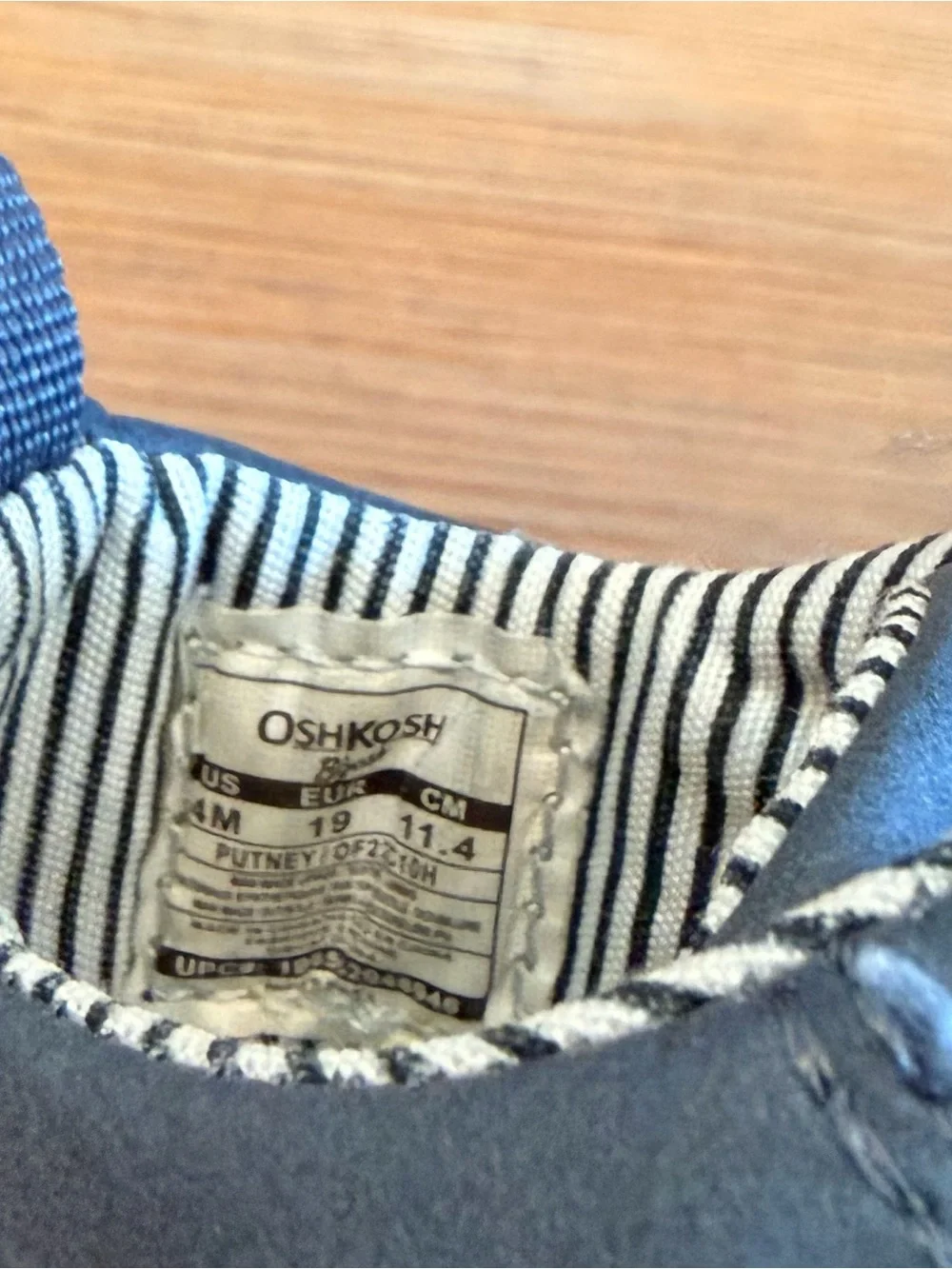 OshKosh B'gosh Navy and White Toddler Lace-Up Sneakers